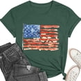 thumbnail image 5 of Womens Short Sleeve American Flag T-Shirts Crew Neck 4th of July Summer Graphic Tee Tops, 5 of 6