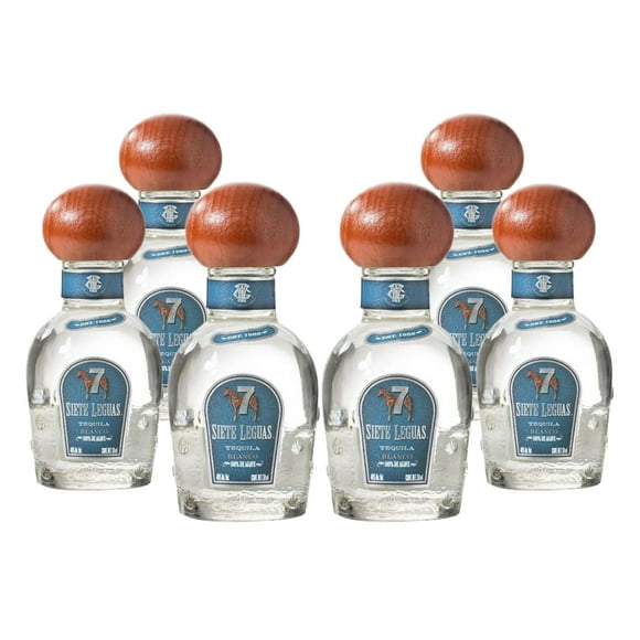 Six Pack Tequila Siete Leguas Artesanal Blanco 50 Ml Siete Leguas Tequila, Blanco