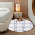 thumbnail image 3 of Purple Buffalo Plaid Round Rug 8ft Washable Circle Rugs Non Slip Farmhouse Checkered Watercolor Large Area Rug Indoor Floor Carpet for Bedroom Kitchen Living Room Home Office Dining Room Nursery, 3 of 9