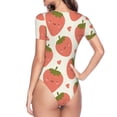 thumbnail image 4 of Fotbe Hand Drawn Strawberry Women's Crew Neck Short Sleeves Bodysuit Tops Round Neck Slim Sleeveless Soft Comfortable Basic-Large, 4 of 9