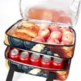 thumbnail image 5 of Hearts Battle Double Layered Insulated Lunch Bag with Two Compartments for Hand Carrying - Large Capacity Refrigerated Meal Bag, 5 of 6
