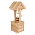 thumbnail image 6 of Shine Company Transitional Cedar Wood Decorative Wishing Well in Beige, 6 of 10