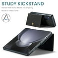 thumbnail image 5 of Allytech 2 in 1 Detachable Wallet Case for Samsung Galaxy Z Fold5, [Support Wireless Charging] [4 Card Slots & 2 Cash Pocket], Retro PU Leather Magnetic Closure Shockproof Anti-Drop Slim Case, Black, 5 of 8