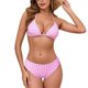 thumbnail image 2 of Tankini para mujer, bikini liso sin espalda, de dos piezas, estilo vendaje, para playa, dos piezas, tankini, 2 piezas, 2 of 4