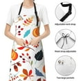 thumbnail image 4 of Kdxio Autumn Pumpkins Fall Leaves Apron with Pockets Adjustable Kitchen Aprons for Men Women Waterproof Aprons for Cooking,Drawing,Crafting, Baking Household Cleaning, 4 of 8
