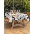 thumbnail image 3 of Outdoor Tablecloths with Umbrella Hole & Zipper, Wildflowers Blossom 54x80 Inch Tablecloth Rectangle, Spring Farmhouse Botanical Floral Waterproof Table Cloth, Patio/Pool/Picnic Table Covers, 3 of 8
