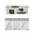 thumbnail image 4 of Valances for Windows Green Abstract Rod Pocket Cafe Window Treatments Valance Curtains for Kitchen Bathroom Laundry Basement Windows 56"x16", 4 of 9
