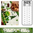 thumbnail image 6 of Gnomes Table Runner 90 Inches Long St. Patricks Day Lucky Leprechaun Shamrock Golden Green Table Runner Dresser Scarves for Dinner Parties Washable Cotton Linen Table Runners 13" x 90", 6 of 6