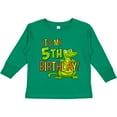 thumbnail image 3 of Inktastic It's My 5th Birthday with Cute Green Alligator Boys or Girls Long Sleeve Toddler T-Shirt, 3 of 5