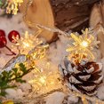 thumbnail image 3 of 80 LED Snowflake String Lights 32.8 ft String Lights , for Garden Bedroom Party Decor Indoor Outdoor Lighting (Warm White), 3 of 7