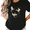 1-Black, variant on Women's Navy Blue Celestial Dragon Graphic Short Sleeve T-Shirt Summer Daily Top