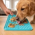 thumbnail image 6 of Lick Mat for Dogs & Cats with Suction Cups, Dog Lick Mat for Anxiety Relief, Peanut Butter Licking Pad for Boredom Reducer, Perfect for Bathing Grooming, Green, 5.91", 6 of 6