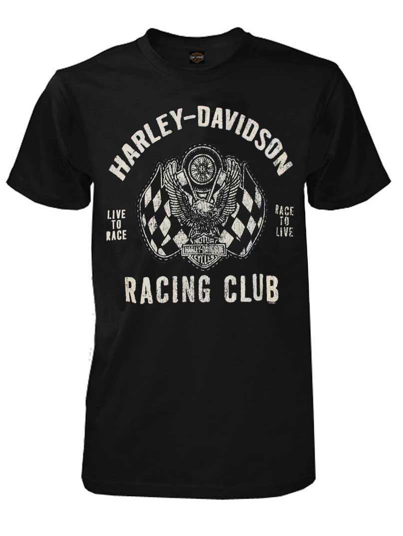 Harley-Davidson Men/'s Racing Club Eagle Short Sleeve T-Shirt Black 30298296