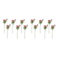 thumbnail image 2 of Inteprter 6 piezas de flores artificiales decorativas de rama de flores falsas Rosa roja 2Conjunto, 2 of 6