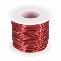 Uxcell 1mm Metallic Elastic Cords, Tinsel Elastic Stretch String Cord Thread Braiding Rope for Craft Making Gift Wrapping Ornaments, Red, 27 Yards Each