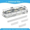 thumbnail image 3 of HOT! Double Layer Clear Pencil Box (6 Compartments) - 21.2" Large Capacity PET Storage Case w/Removable Dividers for Office, Travel Supplies，Small Daisies, 3 of 7