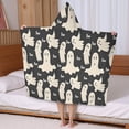 thumbnail image 5 of Halloween Ghost Boo Pattern Hooded Bath Towel，50"x30" for Ages 3 To 12 Kids, Quick Dry Lightweight Soft Microfiber Hood Beach Towel Cover Up for Kids, 5 of 7