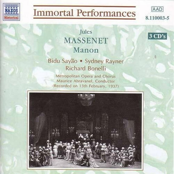 Various Artists - Massenet: Manon - Music & Performance - CD