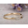 thumbnail image 5 of 0.25 Carat Band Wedding Band with Moissanite Diamonds Anniversary Ring Curved U Design Antique Style Band with 18k Gold Plating, 5 of 8