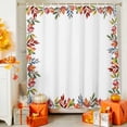 thumbnail image 4 of Shower Curtain 72"W x 84"L Autumn Thanksgiving Maple Leaf Fabric Shower Curtains Set with Hooks Water Repellent Bathroom Curtains Machine Washable Bathroom Accessories, 4 of 6