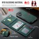 thumbnail image 5 of Case For IPhone 16 Funda Protectora RFID de 6,1" con Ranuras para 7 Tarjetas Magsafe, Soporte 2 en 1, Funda Protectora de Cuero Desmontable a Prueba de Golpes, Verde, For IPhone 16, 5 of 7