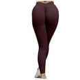 thumbnail image 4 of Tuphregyow Women High Waisted Athletic Yoga Pants Booty Lifting Slimming Elastic Yoga Tights Quick Dry Leggings Yoga Capris Comfy No See Through Yoga Capris Solid Coffee M, 4 of 5