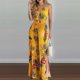 thumbnail image 3 of Pntutb Mujer Moda Halter Backless Slit Pierna Estampado floral Mono Pntutb Pntutb-616, 3 of 5