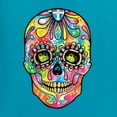 thumbnail image 5 of Wild Bobby Dean Russo Colorful Sugar Skull Streetwear Men Graphic Tee, Light Turquoise, 4X-Large, 5 of 5