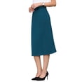 thumbnail image 4 of INSPIRE CHIC Stylish Women's Pencil Skirt with High Waist and Split Back for Work and Casual Wear S Peacock Blue, 4 of 5