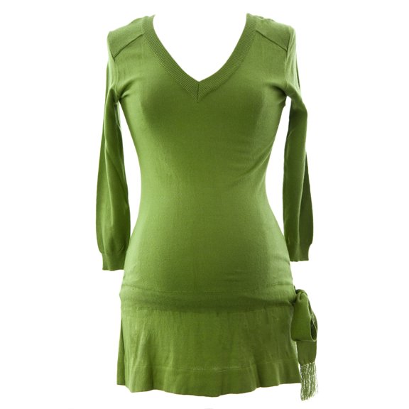 Olian Women's Knit Drop Waist Maternity Tunic X-Small Moss Green
