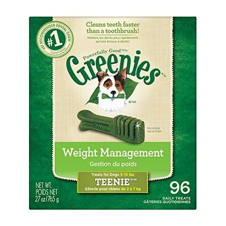 GREENIES Weight Management Dental Dog Treats, Teenie, 96 Treats, 27 oz.