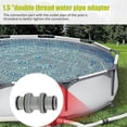 thumbnail image 5 of 2Pc Filter Pump Hose Connector,Pool Hose Connector 1.5 to 1.5In 2 Heads and 3 Heads Joint Pool Hose Connector Coupling, 5 of 5