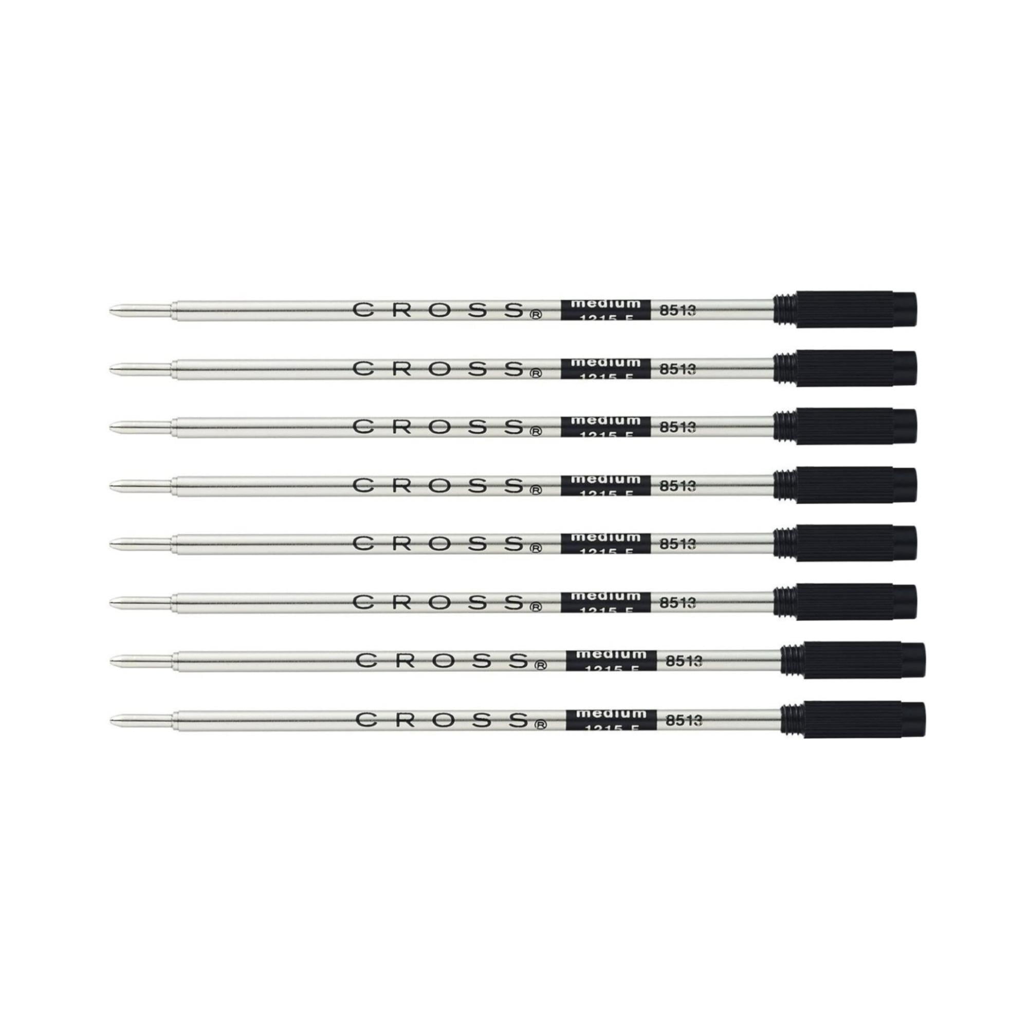 Cross Refills for Ballpoint Pens, Medium, Black Ink (8Pack)