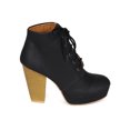 thumbnail image 2 of Qupid CK18 Women Leatherette Platform Lace Up Chunky Heel Bootie, 2 of 5