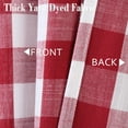 thumbnail image 6 of Haperlare Kitchen Curtain 42"W x 63"L Buffalo Check Adjustable Tie Up Curtain Farmhouse Rod Pocket Window Curtain for Living Room, Red, 1 Set, 6 of 6