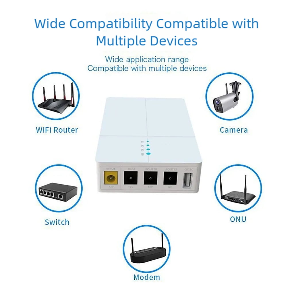 Universals Battery Backup Uninterruptible Power Supply for WiFi Routers and ONU Devices 13500mAh and 12 Hour Running