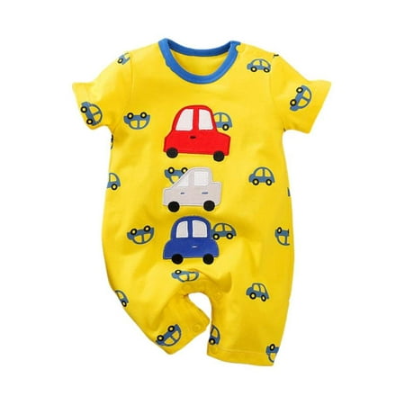 

Taykoo Kids Baby Boy Short Sleeve Snap Toddler Romper Cotton Cute Clothes
