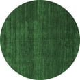 thumbnail image 1 of Ahgly Company Indoor Round Abstract Emerald Green Modern Area Rugs, 5' Round, 1 of 4