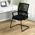 thumbnail image 4 of Gymax Chaise d'Invité de Bureau Ensemble de 10 Chaises de Réception avec Support Lombaire et Base de Traîneau, 4 of 10