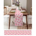 thumbnail image 3 of Pink Flower Roses Texture Table Runner Kitchen Dining Table r Tablecloth Holiday Wedding r Table Runner, 3 of 7