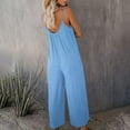 thumbnail image 5 of Baqcunre Rompers for Women 2023,Loose Sleeveless Adjustable Spaghetti Strap Stretchy Pockets Rompers,Pants for Women Womens Jumpsuit Overalls for Women Loose Fit Womens Clothes Black M, 5 of 7