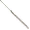thumbnail image 3 of 925 Sterling Silver Cable Fancy Necklace Chain CZ w/2in ext. 16 inch 1.02 mm, 3 of 5