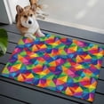 thumbnail image 3 of Entryway Rug 2'x3', Colorful Geometric Small Rug for Kitchen Bathroom Door Mat Indoor Entrance, Modern Multicolor Abstract Motifs Non-Slip Area Rugs Floor Mats Carpet Front Door Rugs, 3 of 8