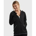 thumbnail image 4 of Hanes Sport Women's Full-Zip Fleece Hoodie Black Heather S, 4 of 6