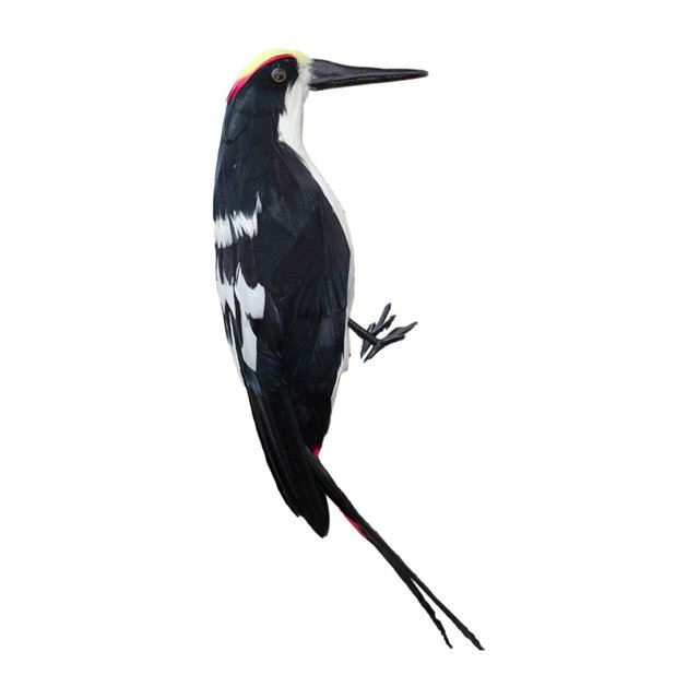 Escultura de pájaro carpintero hecha a mano, arte de aves hecho a mano, película de arte al aire libre, adorno, decoración para jardín de casa al aire Estilo D