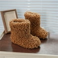 thumbnail image 6 of Owordtank Faux Fur Snow Boots for Toddler Girls Fluffy Furry Mid Calf Boots Winter Warm Outdoor Flat Boots for Kids, 6 of 6