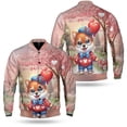thumbnail image 3 of Happy Valentine’s Day Adorable Shiba Inu Puppy Holding Heart Balloon All Over Print 3D Baseball Jacket Shibas Dog Lovers Gifts Idea Bomber Jacket Softball - 00030, 3 of 6