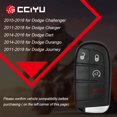 thumbnail image 2 of CCIYU 4 X Flip Key Fob Uncut Blade (SHELL CASE) 4 Buttons Replacement for 4 Button M3N-40821302 for 11-18 for Dodge for Charger 15-18 for Dodge for Challenger with FCC: M3N-40821302 M3N40821302, 2 of 7