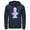 Navy Blue, variant on Men's Fortnite Skull Trooper All Hail Glow Pull Over Hoodie Black Small