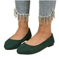 thumbnail image 4 of Green Womens Casual Loafers Flat Soft Sole Round Toe Closed Toe Solid Color Versatile Comfortable Slip On Walking Shoes For Outdoor And Indoor Wear Size 43, 4 of 9